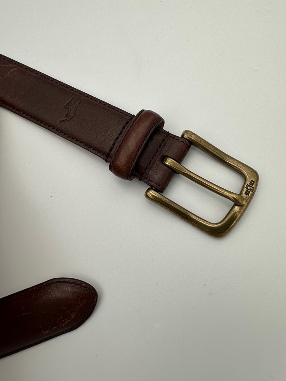 Polo Ralph Lauren Vintage Italian Leather Belt Sz34 Used - Picture 3 of 12
